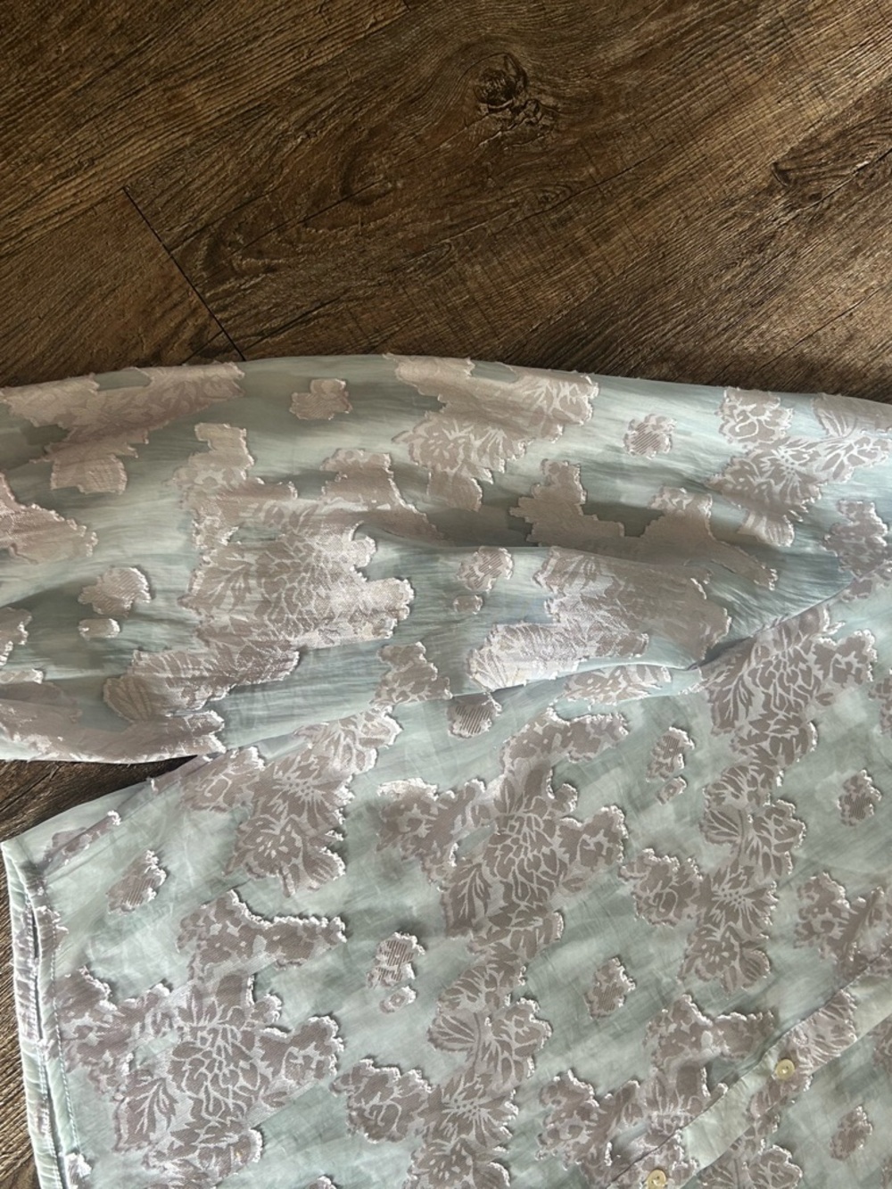 glam Mint and Lavender Floral Jacquard Tunic - Picture 3 of 7